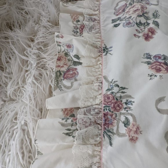 Vintage Croscill Home Fashions Twin Sheets and Curtains Set JCP Floral Boho Vict - Picture 13 of 14